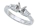 0.20 cts Baguette Diamonds Engagement Ring - Platinum, 14kt White or Yellow Gold
