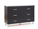 South Shore Furniture, Cosmos Collection, Double Dresser, Black Onyx and Charcoal