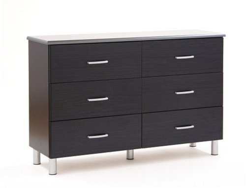 South Shore Furniture, Cosmos Collection, Double Dresser, Black Onyx and Charcoal