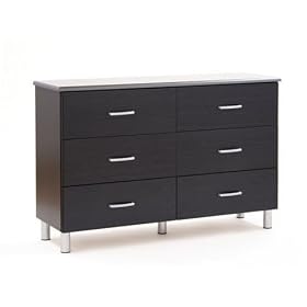 South Shore Furniture, Cosmos Collection, Double Dresser, Black Onyx and Charcoal