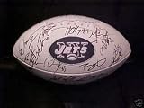 2011 NEW YORK JETS TEAM SIGNED AUTOGRAPHED FOOTBALL MARK SANCHEZ , DARRELLE REVIS COA + HOLOGRAM