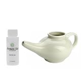 Neti Pot Starter Kit with 1.5 Oz Aromatic Salt Unscented Neti Pot Salt