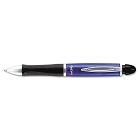 Paper Mate PhD MULTI 3-in-1 Retractable Ballpoint Pen/Pencil, Medium Point, Black/Red Ink (69072)