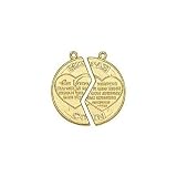 Mizpah, Charm,1 Inches Charm Is of 22k Vermeil Gold,14k 18 Gold Plated Necklace