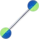 SEAFOAM Glow-N-Dark Barbell Tongue Ring