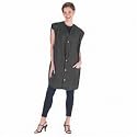 Betty Dain Crinkle Nylon Stylist Vest Black