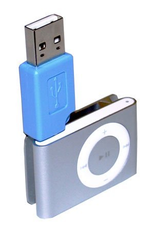 Electronics: Blue iPod Shuffle 2nd Generation USB Charger Adapter