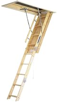 Werner W2210 250-Pound Duty Rating Wood Folding Access Ladder, 10-Foot