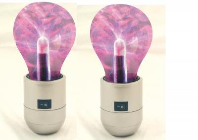 Childrens Toyshop  Toys : 2 Piece Pack - Silver Plasma Bulb Nightlight