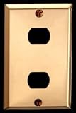 Double Interchangeable or Despard Beveled Switchplate - Bright Solid Brass