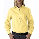 Ladies' Long-Sleeve Sanded Gabardine Shirt at Bill Blass