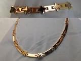 Dual Tone Star Necklace/Bracelet Set