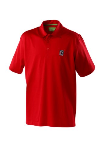 PGA TOUR Herren Polo Funktionshemd Tampa, rot, L Preisvergleich