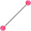 Pink UV Acrylic Industrial Barbell 31mm