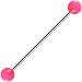 Pink UV Acrylic Industrial Barbell 31mm