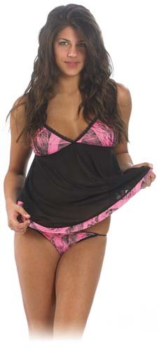 Weber Naked North Pink Lace Baby Doll Set