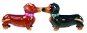Kissing Dachshunds Dog Salt & Pepper Shakers