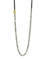 Lena Skadegard "Thaleia" Black Spinel, Gold Bead with Labradorite Necklace