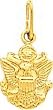 14K Yellow Gold US Army Insignia Charm