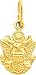 14K Yellow Gold US Army Insignia Charm