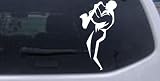 Jazz Man With Saxophone Music Car Window Wall Laptop Decal Sticker