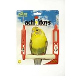 JW Pet Insight Activitoys Double Mirror Perch for Parakeets & Similar Sized Birds