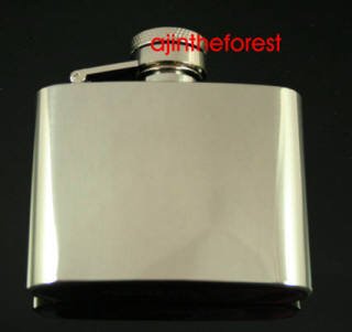 Personalised 6oz Hip Flask YOUR MESSAGE ENGRAVED FREE, Birthday, Wedding, Anniversary Gift C