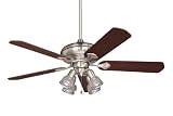 Emerson Ceiling Fans CF770BS Monterey Fan - Brushed Steel Indoor Fan 52" w LK36BS Light
