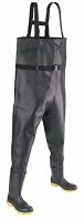 ONGUARD 86867 PVC Men's Steel Toe and Midsole Chest Wader Boots with Ultragrip Sipe Outsole, 56-19/32" Height, Black, Size 12 by ONGUARD Industries
