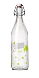Bormioli Rocco 33.75 Ounce Decorated Giara Swing Top Bottle Color: Green