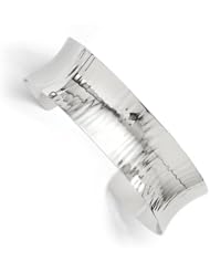 Leslies Sterling Silver Polished and Textured Slip-on Bangle