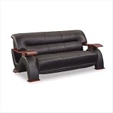 Global Furniture Sherman Black Leather Sofa