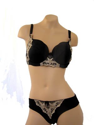 Sexy 2 Toned Embroidered Padded Push Up Bra (Panty offered separately)