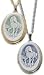 Horse Cameo Locket, Blue with Silver Tone Chain