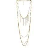 Morgan Ashleigh 36 14k Gold Plated Fringe Chain Nec