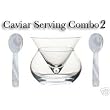 Caviar Server with 2 pearl spoons ~ Elegant