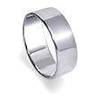 .925 Sterling Silver Mens Plain Band Ring Size