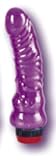 Latex Studs Ribbed 6 1/2 Inch Vibrator Purple