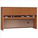 Bush Furniture Series C 71 Four Door Wood Computer Hutch in Auburn Maple