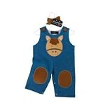 EIEIO Horse Denim Longalls by Mud Pie
