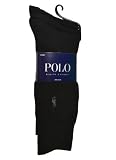 Polo Ralph Lauren Mens 3 Pack Pony Logo Dress Socks Black