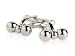 Classic Silver Barbell Cufflinks with Presentation Box