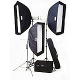 JTL TL-3000 Deluxe Superlight Kit with 3 1000 watt Quartz Halogen Superlights, Stands, Soft Boxes & Cases
