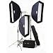 JTL TL-3000 Deluxe Superlight Kit with 3 1000 watt Quartz Halogen Superlights, Stands, Soft Boxes & Cases