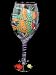 Angel Fish Design - Hand Painted - Grande Wine -16 oz.