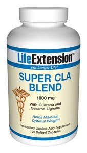Life Extension - Super Cla Blend With Guarana And Sesame Lignans - 1000 Mg - 120 Gels (Pack of 6)