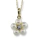 Pearl Diamond Pendant With 16 inch Chain
