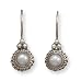 Oxidized Cultured Freshwater Pearl Earrings with Rope Edge