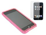 iTALKonline GEL Case Cover Skin & LCD Screen Protector for Apple iPod Touch 2G - Pink