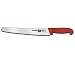 Kitchen & Housewares : R H. Forschner by Victorinox 10-1/4-Inch Curved Slicing Knife, Red Fibrox Handle